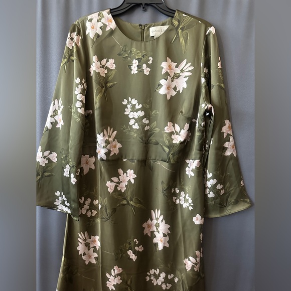 New,Sachin&Babi Tyra Satin Midi Dress,Sz 14,no zipper Pull Tab/zipper Works Exc. - Picture 8 of 11